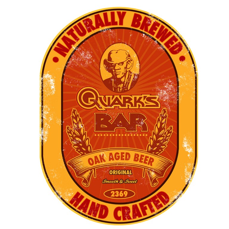 Quark's Bar Label  Designed at Creation Entertainment