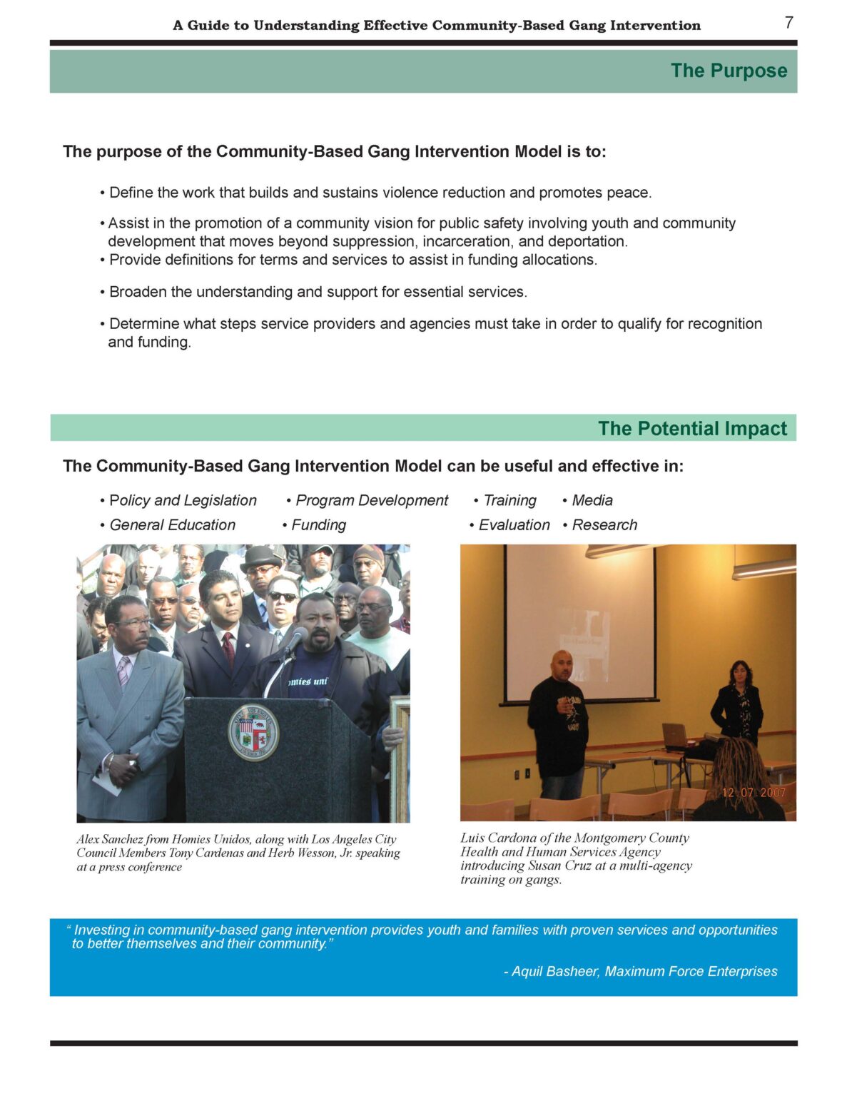 Community-Based Intervention Report Report Design for the Office of Los Angeles City Councilmember Tony Cárdenas
