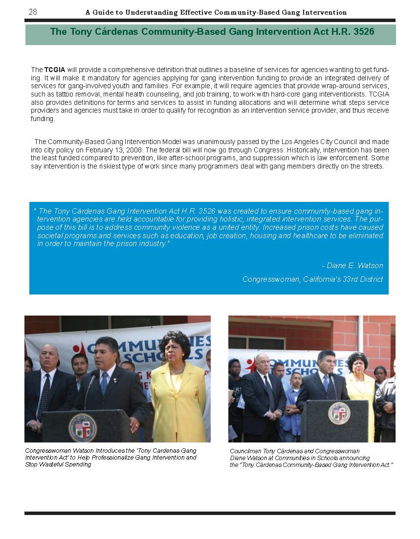 Community-Based Intervention Report Report Design for the Office of Los Angeles City Councilmember Tony Cárdenas